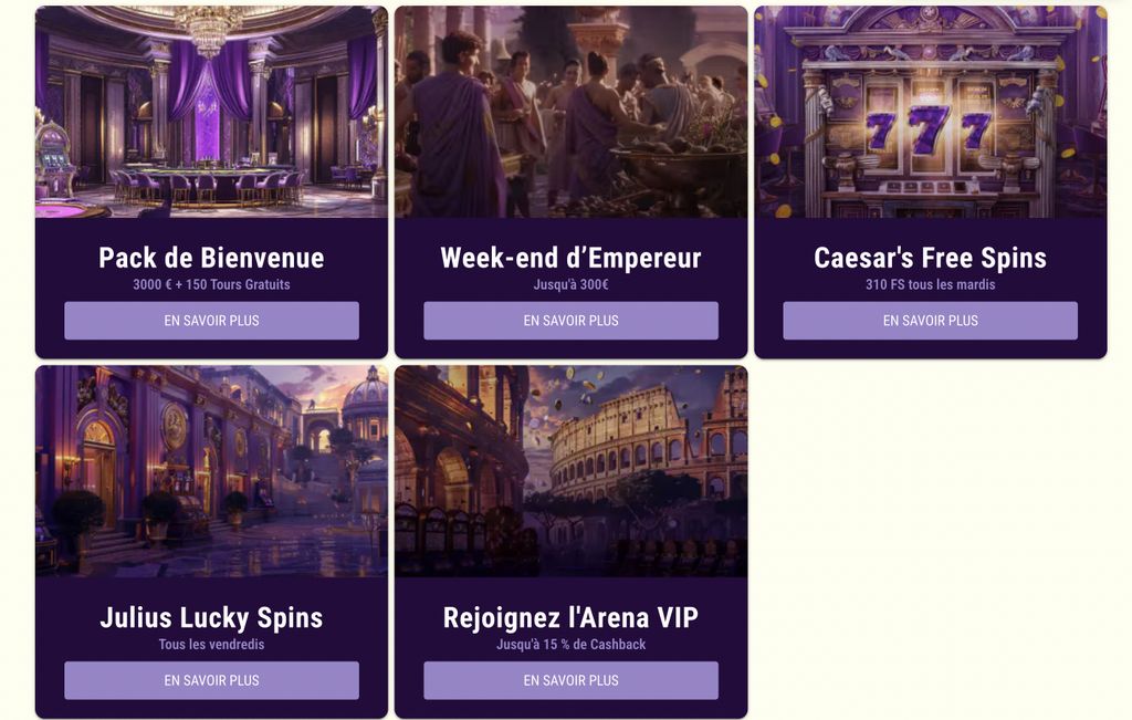 Avis sur le casino en ligne Julius 2025 - Bénéficiez jusqu'à 3 000 € + 150 FS Avis sur le casino en ligne Julius 2025 - Bénéficiez jusqu'à 3 000 € + 150 FS